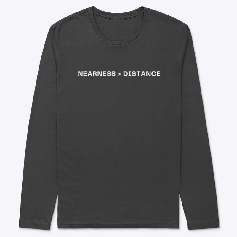 nearness/distance white letters