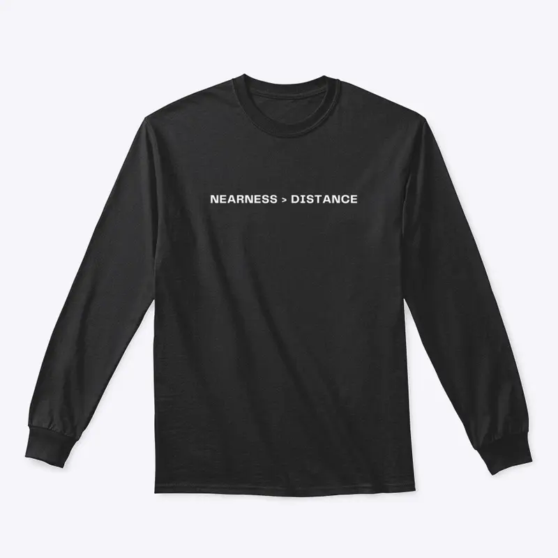 nearness/distance white letters